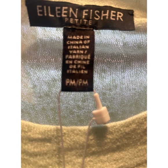 NWT-Eileen Fisher Women's Linen Blend Crewneck Long-Sleeve Top-Mist-PM - Picture 7 of 7